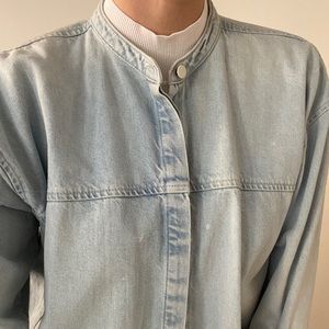 ASOS WHITE Long Denim Shirt